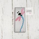 Dragonfly bookmark ITH Embroidery design
