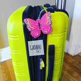 Butterfly Luggage Tag ITH Embroidery design