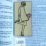 Fashion Girl bookmark ITH Embroidery design