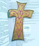 Cross bookmark ITH Embroidery design