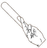 Fingers Crossed Key Fob Snap Tab Embroidery Design 4X4 size. Hope Key Fob