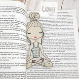 Yoga Girl bookmark ITH Embroidery design 4x4 / 5x7