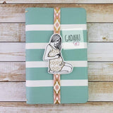 Pregnant Woman Planner Bookmark ITH Embroidery design 4x4