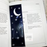 Moon Stars bookmark ITH Embroidery design 5x7