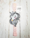 Unicorn Planner Bookmark ITH Embroidery design 4x4
