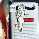 Coffee Girl bookmark ITH Embroidery design