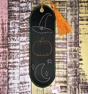 Halloween bookmark ITH Embroidery design 5x7