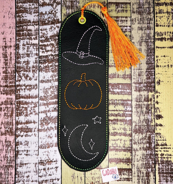 Halloween bookmark ITH Embroidery design 5x7