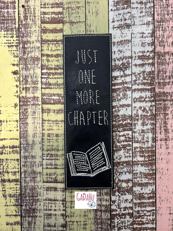 Just one more chapter bookmark ITH Embroidery design 5x7