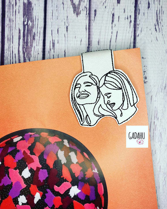Lesbians LGBTQ magnetic bookmark ITH Embroidery design