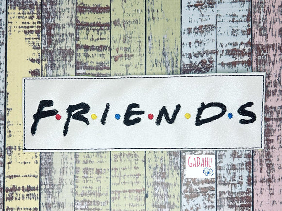Friends bookmark ITH Embroidery design 5x7