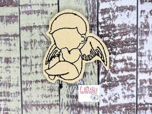 Baby Angel feltie ITH Embroidery design file