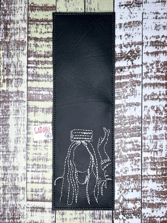 Girl with books bookmark ITH Embroidery design 5x7