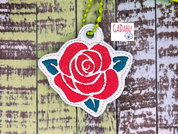 Rose charm. Embroidery Design ITH 4x4/5x7 hoop Instant Download