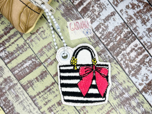 Handbag charm. Embroidery Design ITH 4x4/5x7 hoop Instant Download