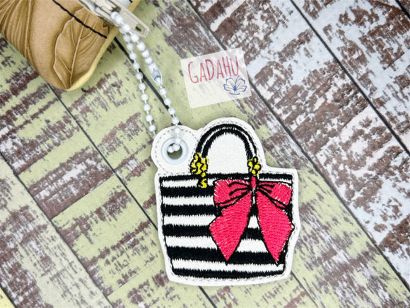 Handbag charm. Embroidery Design ITH 4x4/5x7 hoop Instant Download