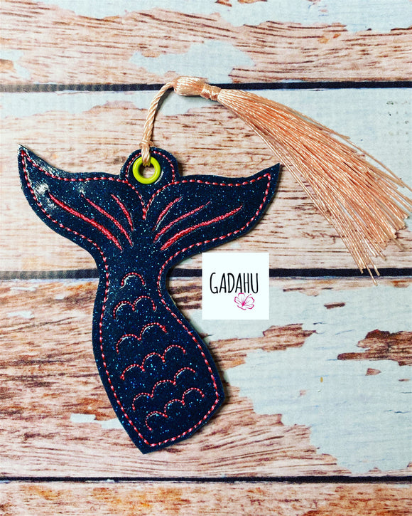Mermaid Tail bookmark ITH Embroidery design 4x4