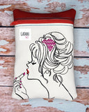 Makeup zipper bag Machine Embroidery Design 5X7