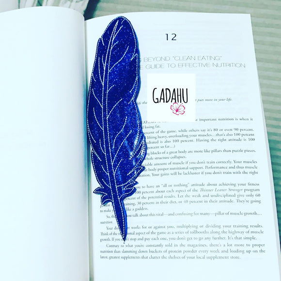 Feather bookmark ITH Embroidery design