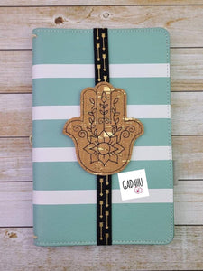 Hamsa Hand Planner Bookmark ITH Embroidery design 4x4