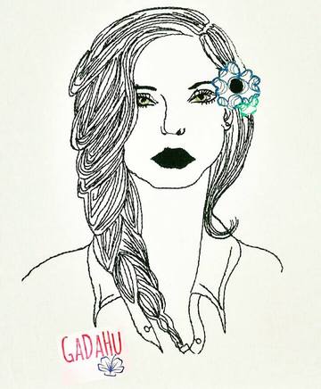 Flower Girl Machine Embroidery Design Digital file. Sizes 5x7/6x8
