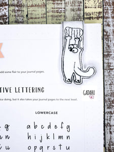 Mad Kitty magnetic bookmark ITH Embroidery design