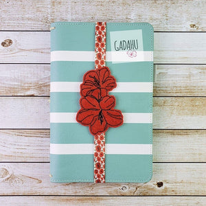 Flowers Planner Bookmark ITH Embroidery design 4x4