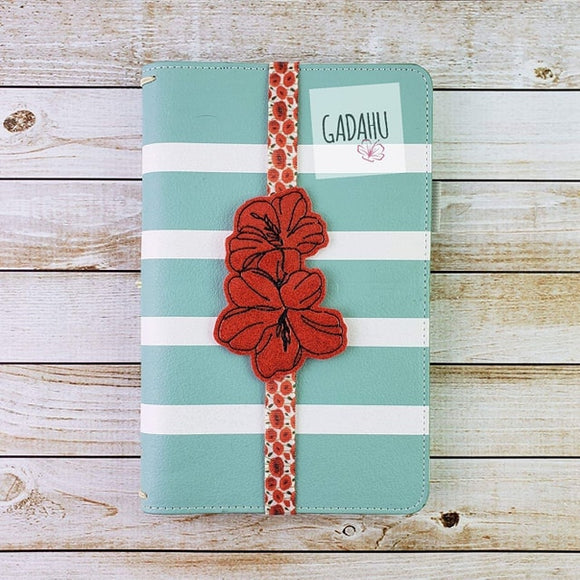 Flowers Planner Bookmark ITH Embroidery design 4x4