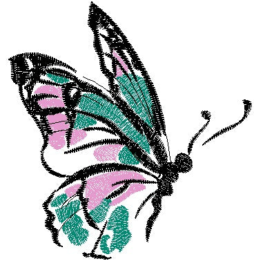 Butterfly Machine Embroidery Design 4x4 5x7 Instant Digital Embroidery Design