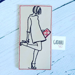 Fashion Girl bookmark ITH Embroidery design
