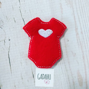 Onesie Girl feltie ITH Embroidery design file