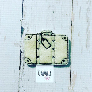 Suitcase feltie ITH Embroidery design file
