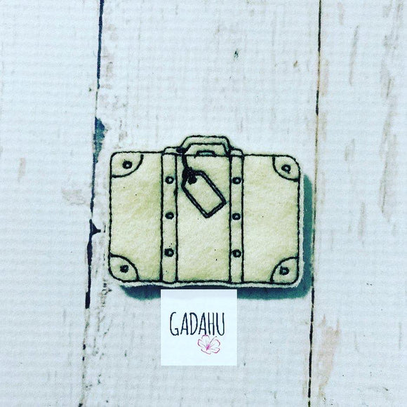 Suitcase feltie ITH Embroidery design file