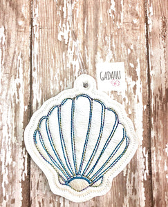 Shell Luggage Tag ITH Embroidery design
