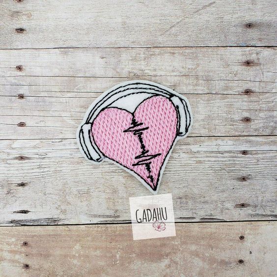 I love Music feltie ITH Embroidery design file