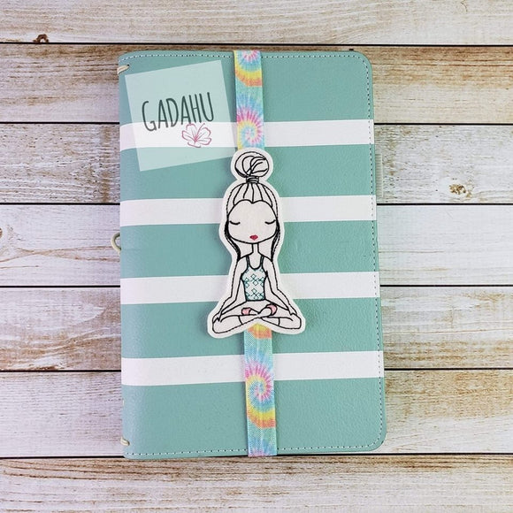 Yoga Girl Planner Bookmark ITH Embroidery design 4x4