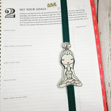 Yoga Girl Planner Bookmark ITH Embroidery design 4x4