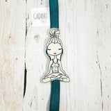 Yoga Girl Planner Bookmark ITH Embroidery design 4x4