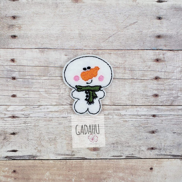 Cute Snowman with Scarf Christmas feltie. Embroidery Design 4x4 hoop Instant Download. Felties