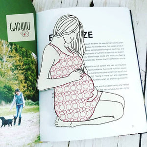Pregnant woman bookmark ITH Embroidery design 5x7
